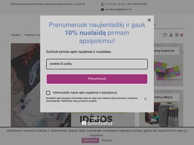 Dailės medžiagos ir priemonės  www.artinn.lt