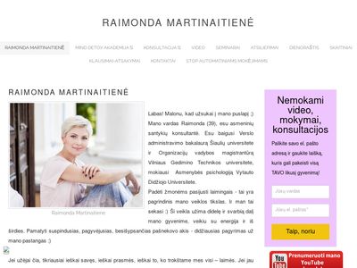 PSICHOLOGĖ RAIMONDA MARTINAITIENĖ. TAVO PSICHOLOGAS –
