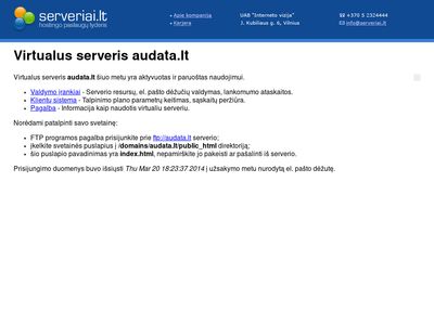 Paštas per naršyklę – Serveriai.lt  www.audata.lt