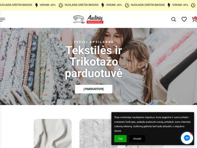 Tekstilė ir Trikotažas | Audiniu Parduotuvė | Audiniai Internetu |