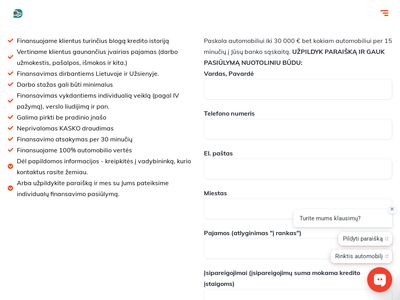 Automobiliai Lizingu, išperkamoji nuoma ir automobiliai išsimokė