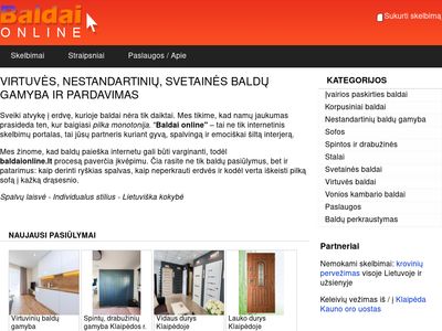 Virtuvės, nestandartinių, vonios, svetainės baldų pasiūlymai |