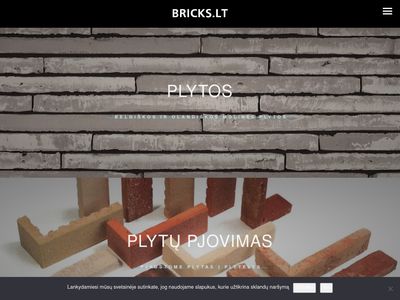 Statybinės ir apdailos prekės. Plytos, blokeliai, trinkelės, čerp