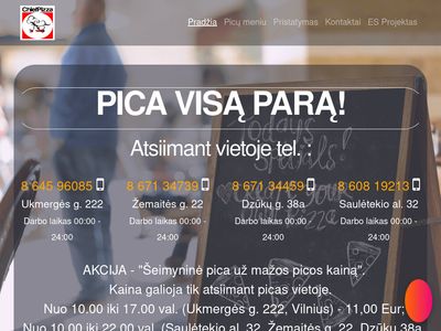 Chief Pizza – Geriausia picerija visame Vilniuje.  www.chiefpizza.lt