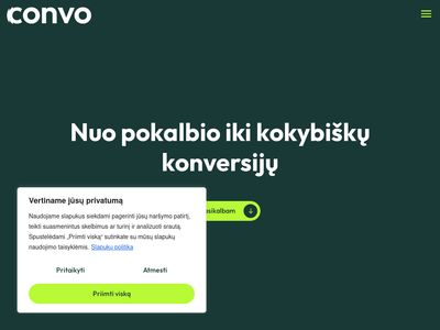 Convo – nuo pokalbio iki kokybiškų konversijų  convo.lt