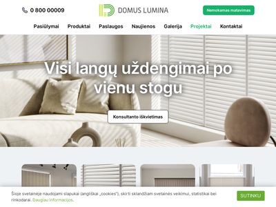 Roletai, Žaliuzės, Markizės, Užuolaidos ir kt. – Domus Lumina
