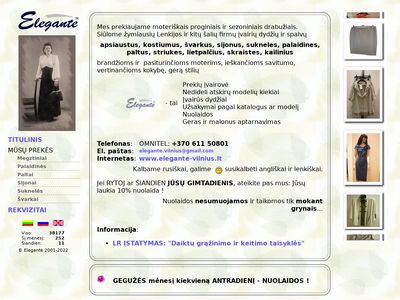 Elegantė  www.elegante-vilnius.lt