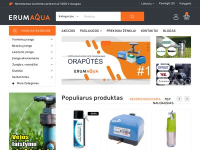 Internetinė parduotuvė ErumAqua – dekoratyviniams tvenkiniams,