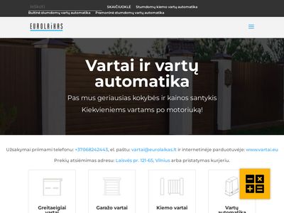 Vartai, vartų automatika, kelio užtvarai | Eurolaikas