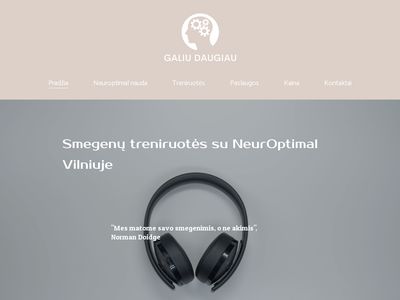 Pagerinkite savo smegenų veiklą su NeurOptimal® | GALIU Daugiau