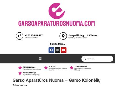Garso aparatūros nuoma | Vilniuje +37060765871  garsoaparaturosnuoma.com