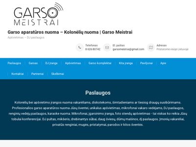 Paslaugos – Garso aparatūros – Kolonėlių nuoma  garsomeistrai.lt