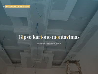 Gipso kartono montavimas - - Pertvarų Lubų montavimas