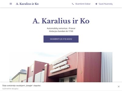 A. Karalius ir Ko Autoservisas Prienuose, automobilių atsarginės