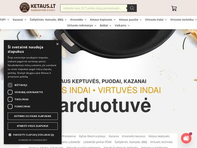 Ketaus indai — tik ketaus.lt. Kazanai, keptuvės, puodai, GRILL