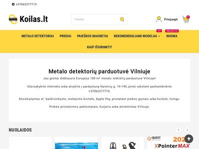 Metalo detektorių parduotuvė  koilas.lt