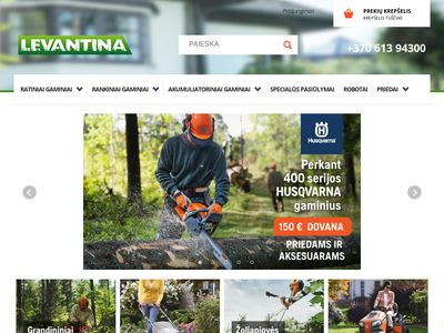 Sodo ir miško technikos parduotuvė  www.levantina.lt