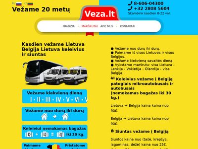 Vežame kasdien Lietuva – Belgija – Lietuva keleivius ir siuntas