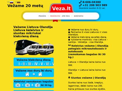 Vežame kasdien Lietuva – Olandija – Lietuva keleivius ir siuntas