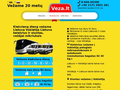 Vežame kasdien Lietuva – Vokietija – Lietuva keleivius ir siuntas