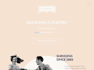 Tradicinio džiazo šokių pamokos, pasirodymai – Lindyhop.lt klubas