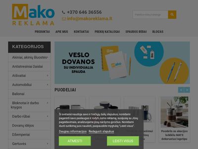 Verslo dovanos ir reklaminė atributika – Mako Reklama