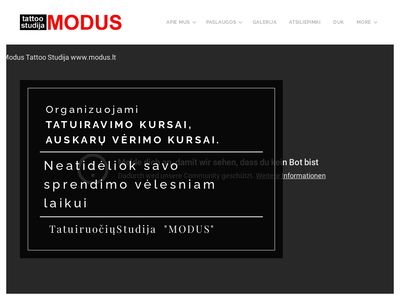 MODUS TATTOO STUDIJA: tatuiruotės | tatuiruočių šalinimas | auskar