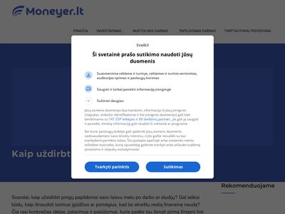 Kaip užsidirbti pinigų – uždarbis internetu papildomai | Moneyer.lt