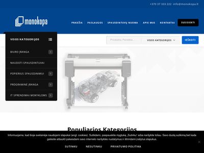 Spausdintuvai, skeneriai ir kita įranga biurui | MONOKOPA