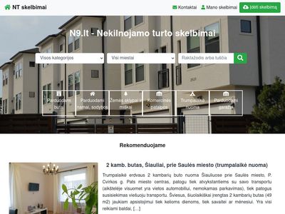 NT skelbimai – N9.lt – Nekilnojamo turto skelbimai