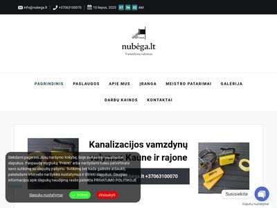 Kanalizacijos atkimšimas  www.nubega.lt