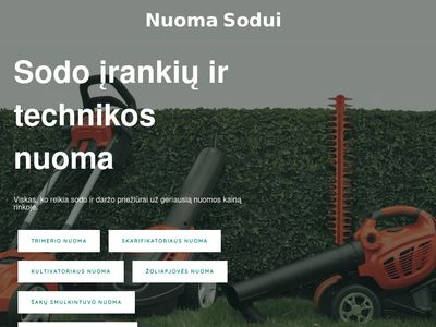 Sodo įrankių ir technikos nuoma | NuomaSodui.lt  nuomasodui.lt