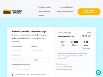 Greitos paskolos internetu be užstato • PaskolosBankas internetu