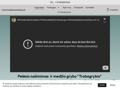 Pelėsio ir medžio grybo Trobagrybio naikinimo paslaugos