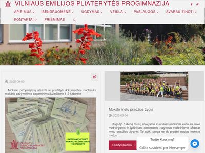 Vilniaus Emilijos Pliaterytės progimnazija  www.pliaterytes.lt