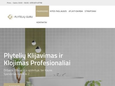 Plytelių klijavimas, klojimas Kaune | Gera kaina  plyteliuguru.lt