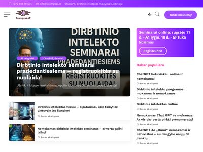 Dirbtinio intelekto mokymai 2025, Chat GPT kursai ➡️ AI seminarai