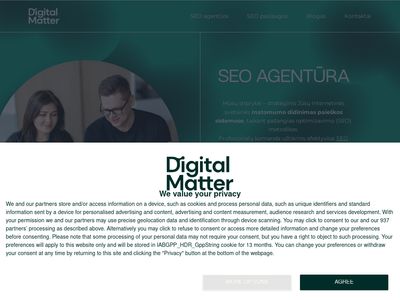 SEO agentūra | Digital Matter  seo.digitalmatter.ai