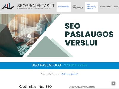 SEO paslaugos | SEO optimizavimas | SEOPROJEKTAS.LT