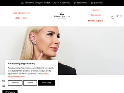 Sidabriniai papuošalai internetu | Sidabra Jewelry