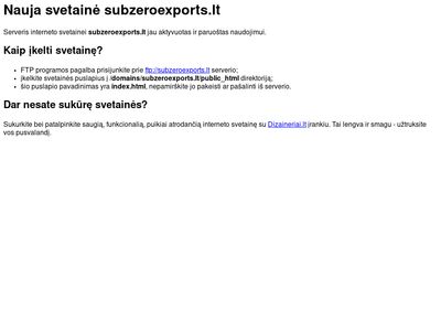 Mes žinome, ką parduodame!  www.subzeroexports.lt