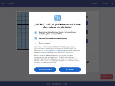 Sudoku internetu  sudoku.lt