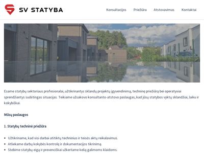 SV statyba  www.svstatyba.lt