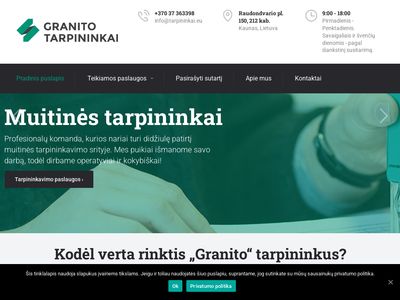 Muitinės tarpininkai – UAB „Granito“ tarpininkai