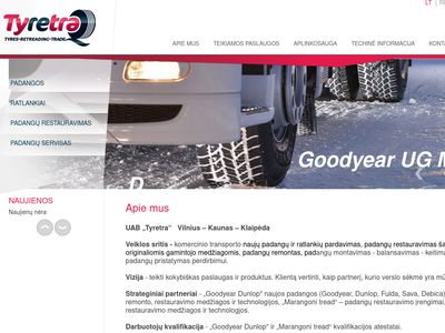 Tyretra.lt | Naujos padangos | Padangų restauravimas | Padangų