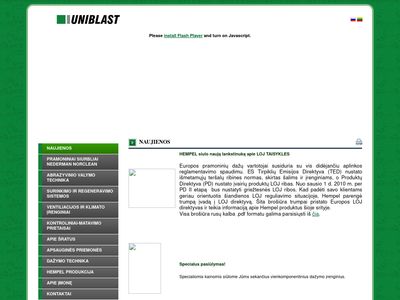 NAUJIENOS  www.uniblast.lt