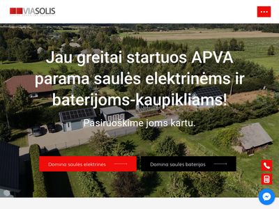 Atsinaujinančios energetikos sprendimai  viasolis.lt