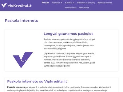 Paskola internetu – lengvai gaunamos paskolos | Vipkreditai.lt