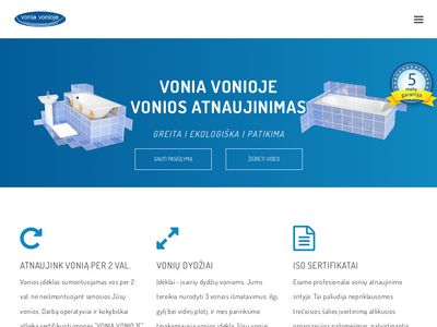 Vonios atnaujinimas ir restauravimas visoje Lietuvoje