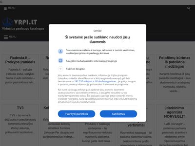 Virtualus paslaugų interneto E katalogas – paslaugų ženklai